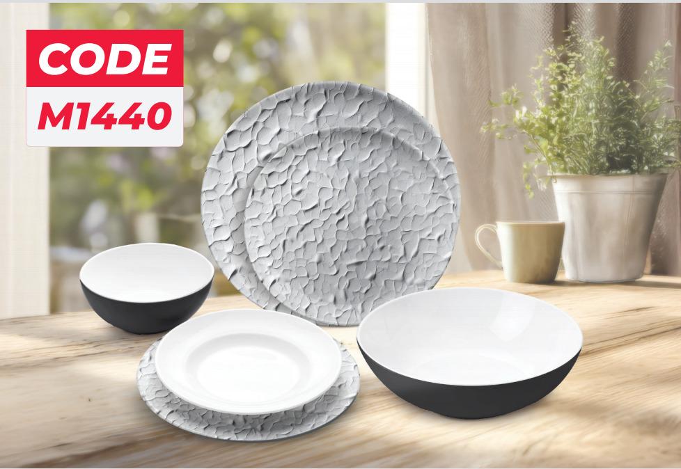 Gray with prominent black accents