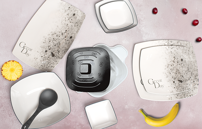 Black and white dotted